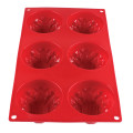 Thunder Group PLBM004S Dahla Baking Mold, 3.89oz, (6)Cavities, High Heat Silicone, Non-Stick