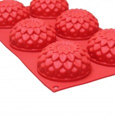 Thunder Group PLBM005S Sunflower Baking Mold, 3.89oz, (6)Cavities, High Heat Silicone, Non-Stick