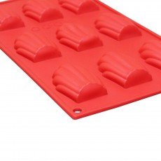 Thunder Group PLBM006S Madeleine Baking Mold, 1oz, (9)Cavities, High Heat Silicone, Non-Stick