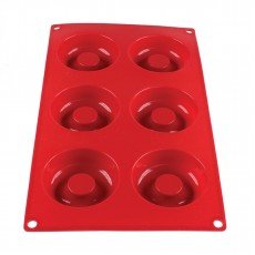Thunder Group PLBM007S Savarin Baking Mold, 2.1oz, (6)Cavities, High Heat Silicone, Non-Stick