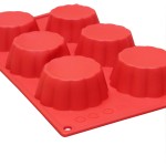 Thunder Group PLBM010S Brioche Baking Mold, 3.7oz, (6)Cavities, High Heat Silicone, Non-Stick