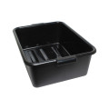 Thunder Group PLBT007B Bus Box, Black, HDPE Plastic, 20-1/2(w) x 15-1/2(d) x 7(h) inch, NSF Listed