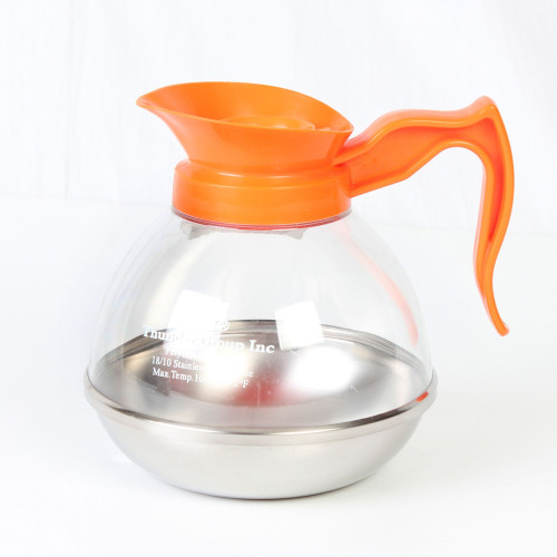 Thunder Group PLCD064D Decaf Coffee Decanter, 64oz Capacity, Stainless Steel Base w/ Polycarbonate Body, 4(w) x 4(d) x 7(h) inch