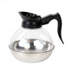 Thunder Group PLCD064 Coffee Decanter, 64oz Capacity, Stainless Steel Base w/ Polycarbonate Body, 4(w) x 4(d) x 7(h) inch