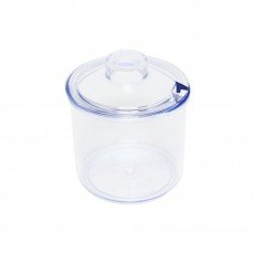 Thunder Group PLCJ007 Condiment Jar w/ Lid, 7oz, Acrylonitrile Styrene , 3(w) x 3(d) x 3-5/8(h) inch