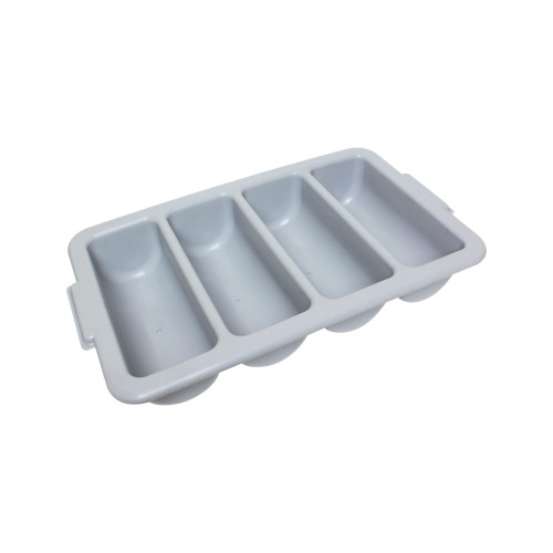 Thunder Group PLFCCB001 Cutlery Box, (4)Compartment(s), Gray Color, Plastic, 22-1/4(w) x 13(d) x 4(h) inch, NSF Listed