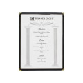 Thunder Group PLMENU-1BL Single Menu Cover, (2)view(s), Plastic Laminate, Black Trim, 8-1/2(w) x 11(d) x 1/4(h) inch