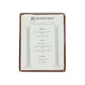 Thunder Group PLMENU-1BR Single Menu Cover, (2)view(s), Plastic Laminate, Brown Trim, 8-1/2(w) x 11(d) x 1/4(h) inch