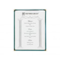 Thunder Group PLMENU-1GR Single Menu Cover, (2)view(s), Plastic Laminate, Green Trim, 8-1/2(w) x 11(d) x 1/4(h) inch