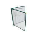 Thunder Group PLMENU-2GR Double Menu Cover, (4)view(s), Plastic Laminate, Green Trim, 8-1/2(w) x 11(d) x 1/4(h) inch