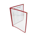 Thunder Group PLMENU-2MA Double Fold Menu Cover, (4)view(s), Plastic Laminate, Green Trim, 8-1/2(w) x 11(d) x 1/4(h) inch