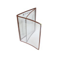 Thunder Group PLMENU-3BR Triple Fold Menu Cover, (6)view(s), Plastic Laminate, Brown Trim, 8-1/2(w) x 11(d) x 1/4(h) inch