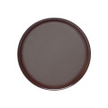 Thunder Group PLRT014 Serving Tray, Round, Brown, Anti-Slip, 14(w) x 14(d) x 1(h) inch