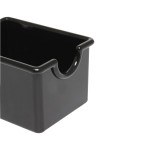 Thunder Group PLSP032BK Sugar Packet Holder, Black, Plastic, 3-1/2(w) x 2-1/2(d) x 2(h) inch – 1 dozen