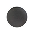 Thunder Group PLST1400BL Serving Trays, Round, Black,  Anti-Slip, Rubber Lined Surface, 14(w) x 14(d) x 1(h) inch, NSF Listed