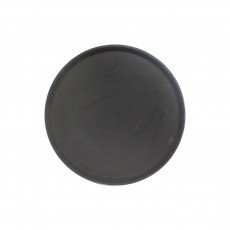 Thunder Group PLST1400BL Serving Trays, Round, Black,  Anti-Slip, Rubber Lined Surface, 14(w) x 14(d) x 1(h) inch, NSF Listed