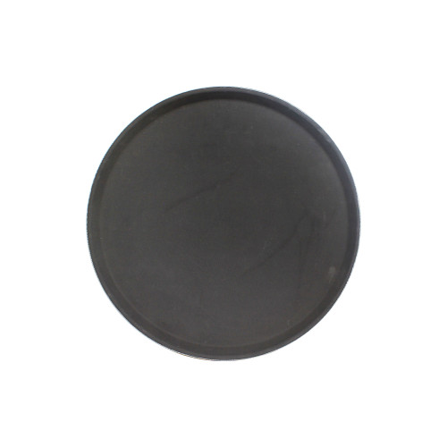 Thunder Group PLST1400BL Serving Trays, Round, Black,  Anti-Slip, Rubber Lined Surface, 14(w) x 14(d) x 1(h) inch, NSF Listed