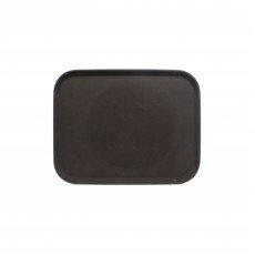 Thunder Group PLST1418BR Serving Trays, Rectangular, Brown, Anti-Slip, Rubber Lined Surface, 18(w) x 14(d) x 1(h) inch, NSF Listed