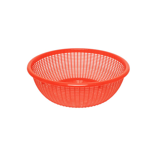 Thunder Group PLWB001-R Colanders, Red, Round, Perforated, Plastic, 12-1/2(w) x 12-1/2(d) x 4-1/4(h) inch