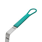 Thunder Group SLFB004 Fryer Baskets, Rectangular, Nickel-Plated, Green Coated Handle, 13(w) x 6-3/8(d) x 5-3/8(h) inch