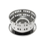 Thunder Group SLFM001 Wok Chafer Set, Round, Stainless Steel, Includes Lid, Body & Base, 7(w) x (7(d) x 7-1/4(h) inch