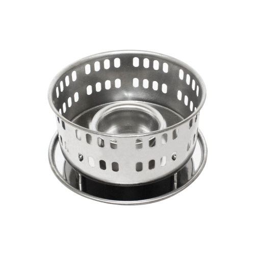 Thunder Group SLFM001 Wok Chafer Set, Round, Stainless Steel, Includes Lid, Body & Base, 7(w) x (7(d) x 7-1/4(h) inch