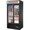 True GDM-33-HC-LD 39-1/2(w) inch (2)Sliding Glass Door(s) Bottom Mount Merchandiser Refrigerator, (8)Shelve(s), Black Exterior, 1/2hp, 6.5amps, 115v/60/1-ph, UL Listed, Energy Star