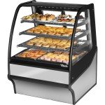 True TDM-DC-36-GE/GE-S-S 36-1/4 inch Curved Glass Dry Display Case with Stainless Steel Finish