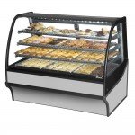 True TDM-DC-59-GE/GE-S-S 59-1/4 inch Curved Glass Dry Display Case with Stainless Steel Exterior and Interior
