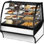 True TDM-DZ-48-GE/GE-S-W 48-1/4 Inch Curved Glass Refrigerated Display Case