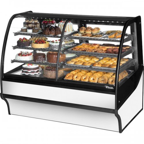 True TDM-DZ-59-GE/GE-S-W 59-1/4 inch Stainless Steel Refrigerated Display Case