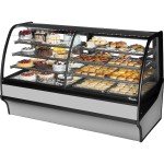 True TDM-DZ-77-GE/GE-S-S 77-1/4 inch Stainless Steel Dual Zone Display Case