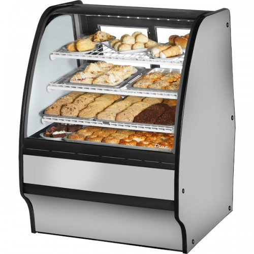 True TGM-DC-36-SC/SC-S-W 36-1/4 inch Stainless Steel Dry Display Case