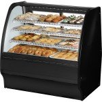 True TGM-DC-48-SC/SC-B-W 48-1/4 inch Curved Glass Dry Display Case