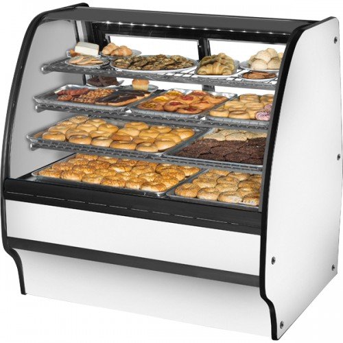 True TGM-DC-48-SC/SC-S-W 48-1/4 inch Stainless Steel Dry Display Case