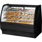 True TGM-DC-59-SC/SC-B-W 59-1/4 inch Curved Glass Dry Display Case