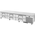 True TRCB-110-HC 110-inch Commercial Chef Base Refrigerator – 6 Drawers, Hydrocarbon Refrigerant, 1/3 HP, 115V, UL & CE Listed