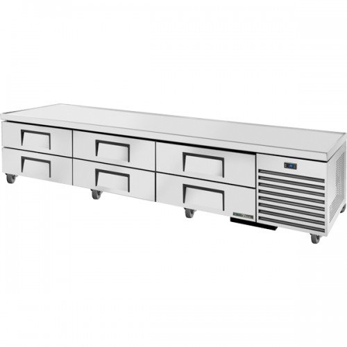 True TRCB-110-HC 110" Commercial Chef Base Refrigerator with 6 Drawers