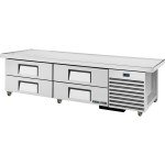 True TRCB-79-86-HC 86-1/4 inch Chef Base Refrigerator with 4 Drawers