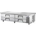 True TRCB-82-86-HC 86-1/4 inch Chef Base Refrigerator with 4 Drawers & 1/3 HP Refrigeration System