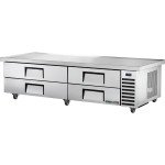True TRCB-82-86-HC 86-1/4 inch Chef Base Refrigerator with 4 Drawers