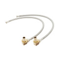 T&S Brass B-0230-Kit Inlet Kit, ½ inch NPT Close Nipples & Elbows, 24 inch Flex Supply Hoses (3/8 inch Compression Inlet), Low Lead, NSF Listed