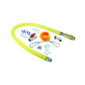 T&S Brass HG-4D-36K, Gas Hose w/Quick Disconnect, ¾ inch NPT, 36 inch Long, Includes Installation Kit, 220k BTU/hr, NSF Listed