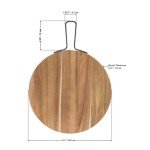Tablecraft 11829 Lazy Susan, Acadia Wood, Light Brown, Round, 15(w) x 15(d) x 1/625(h) inch