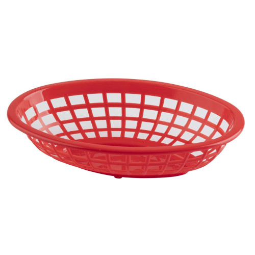 TableCraft 1074R Red Oval Classic Basket – 36 each