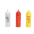 TableCraft 1112KMC 12oz Nostalgia Squeeze Bottle, Set Of 3 w/ Standard TipTop