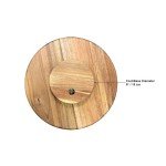 Tablecraft 11829 Lazy Susan, Acadia Wood, Light Brown, Round, 15(w) x 15(d) x 1/625(h) inch