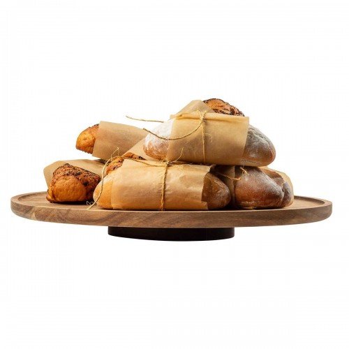 Tablecraft 11829 Lazy Susan, Acadia Wood, Light Brown, Round, 15(w) x 15(d) x 1/625(h) inch