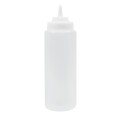TableCraft 23363C 32oz Wide-Mouth Squeeze Bottle, Clear, Wide TipTop,  NSF Listed - 12 each