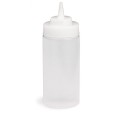 Tablecraft 31763C 16oz Wide-Mouth Squeeze Bottle, Clear with Standard TipTop™,  NSF Listed, 12 each